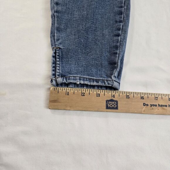 Pistola Women Jeans 28 Tapered Ankle Mid Rise Skinny Slit Hem Distressed Stretch - Picture 6 of 15